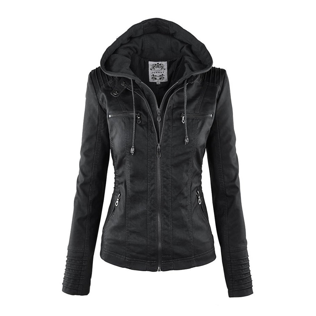 Rive™ | Veste en cuir tendance avec capuche