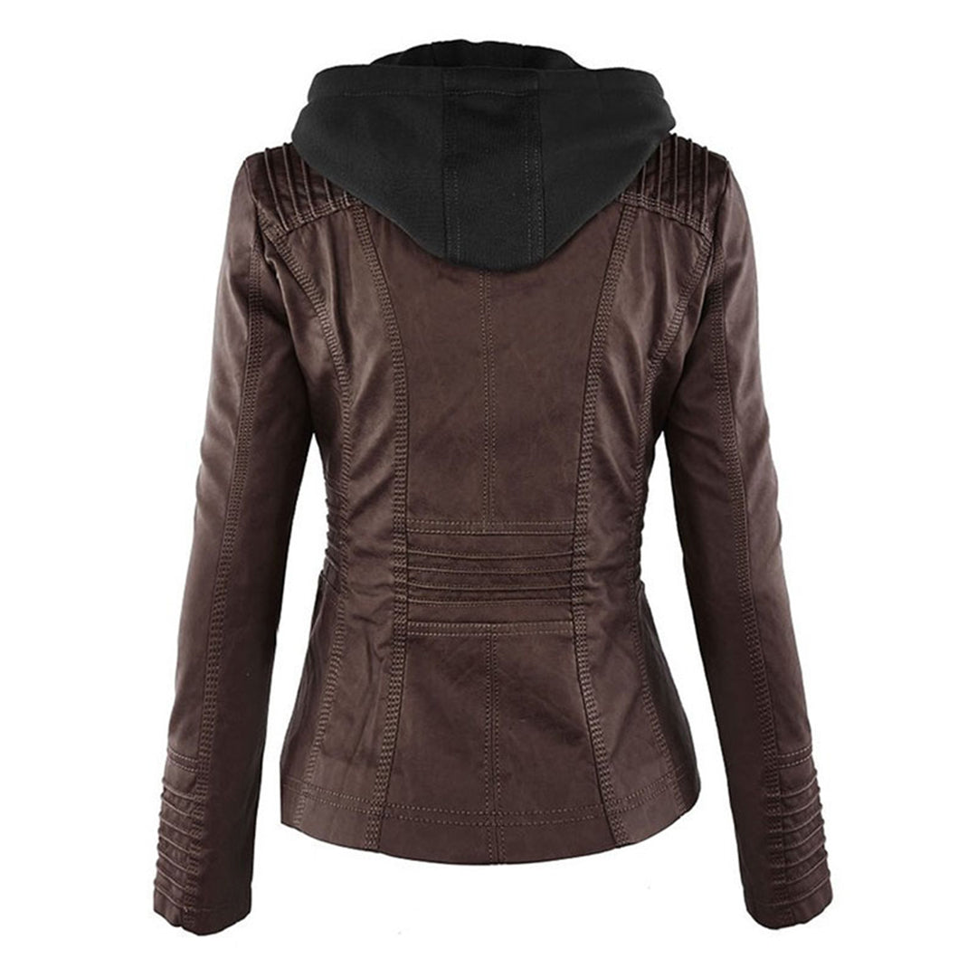 Rive™ | Veste en cuir tendance avec capuche