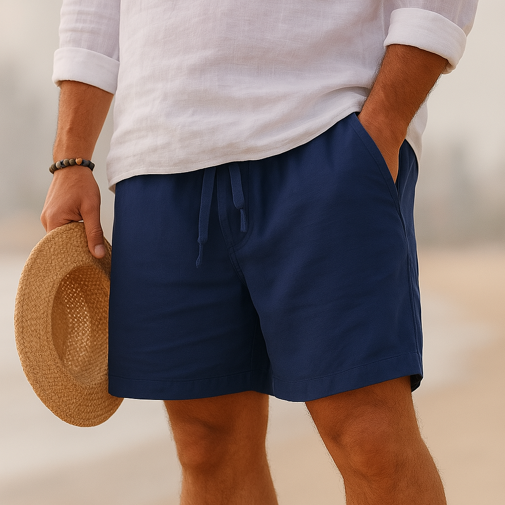 Rive™ | Short élégant en lin à taille élastique