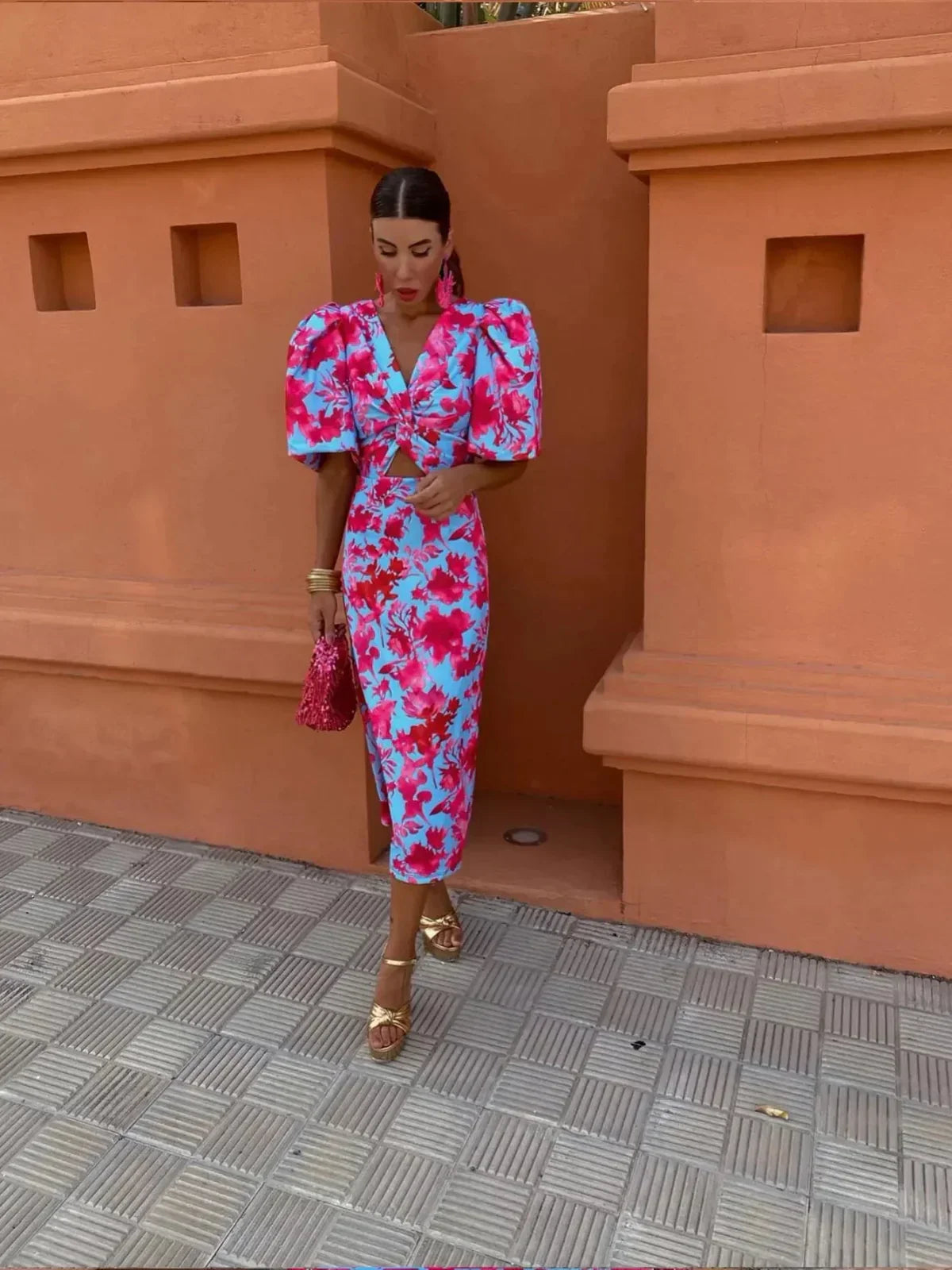 Rive™ | Robe midi colorée