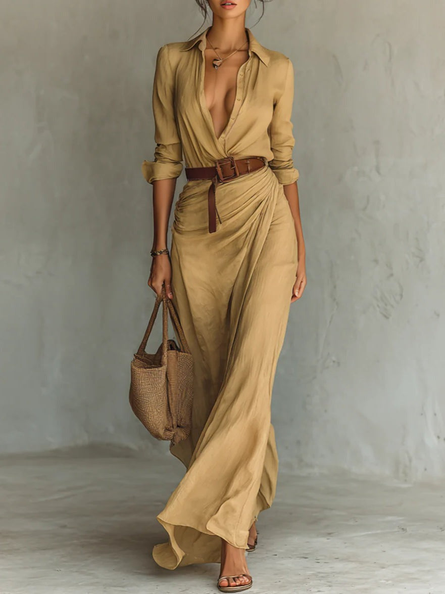 Rive™ | Robe longue avec ceinture