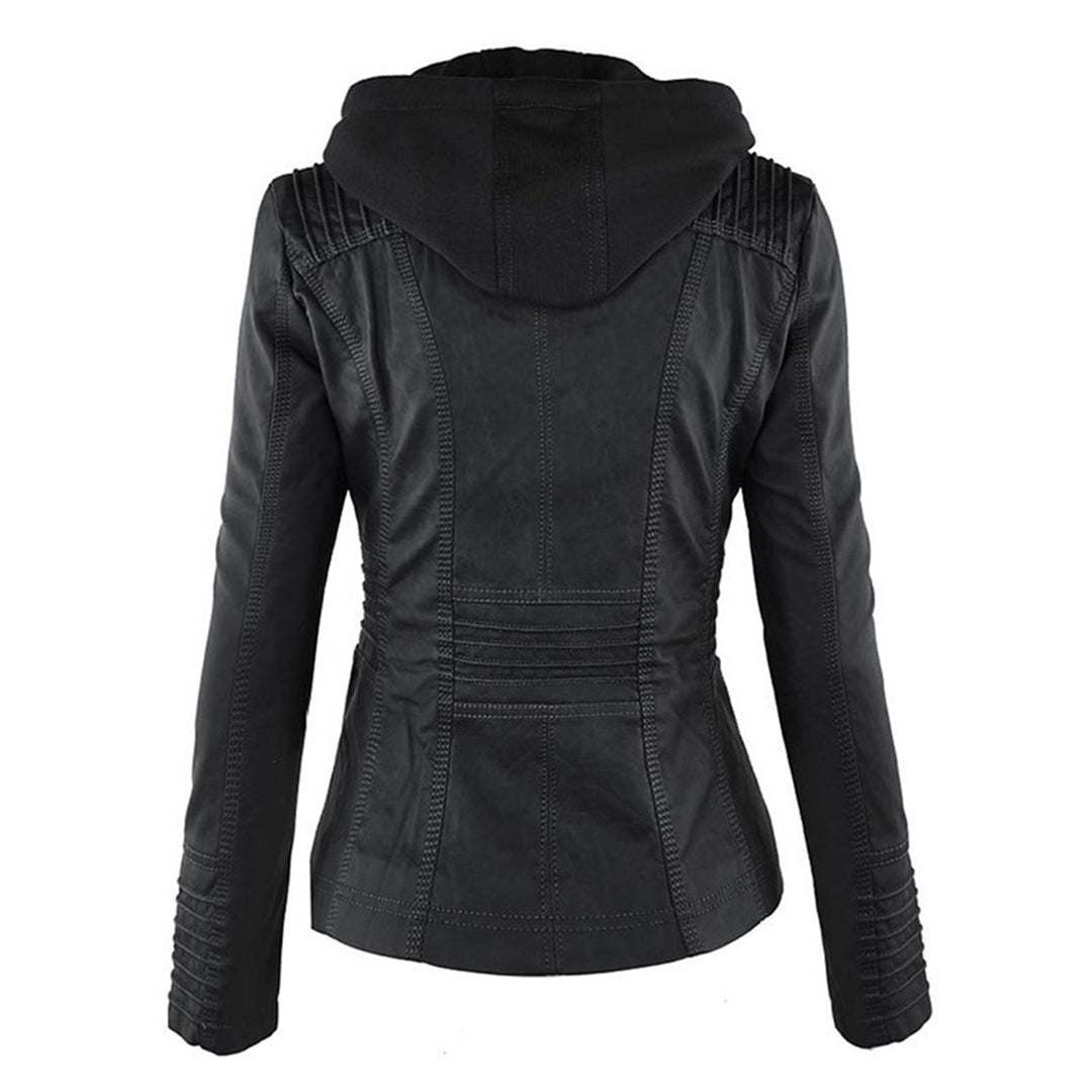 Rive™ | Veste moderne en cuir avec capuche