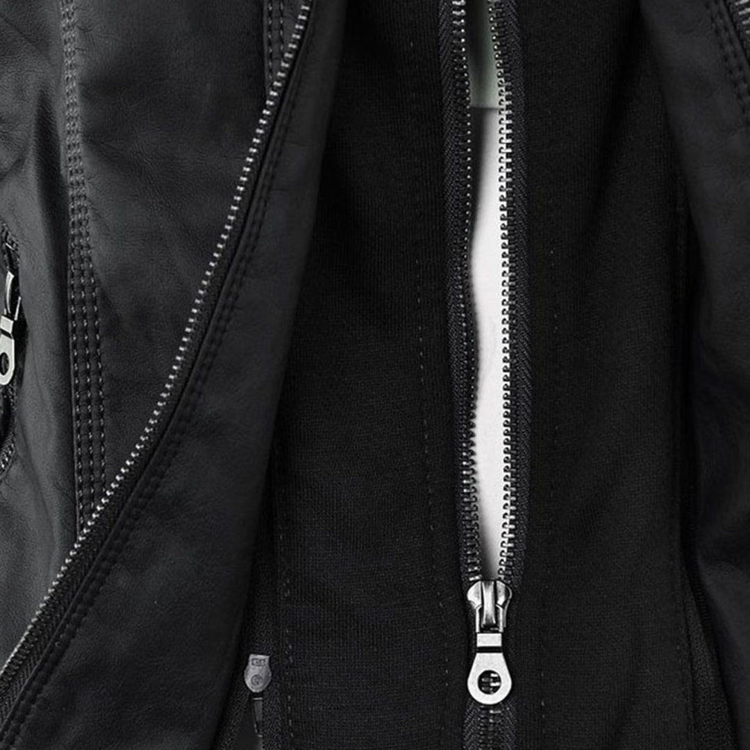 Rive™ | Veste en cuir tendance avec capuche