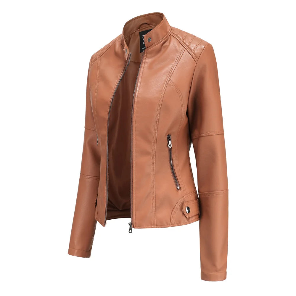 Rive™ | Veste minimaliste en cuir lisse
