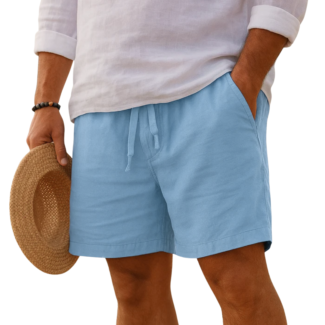 Rive™ | Short élégant en lin à taille élastique