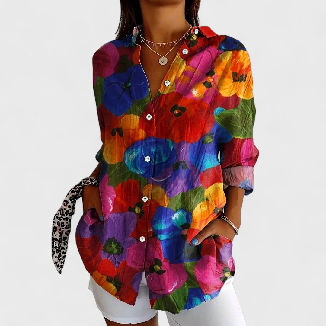 Rive™ | Blouse colorée à imprimé ludique
