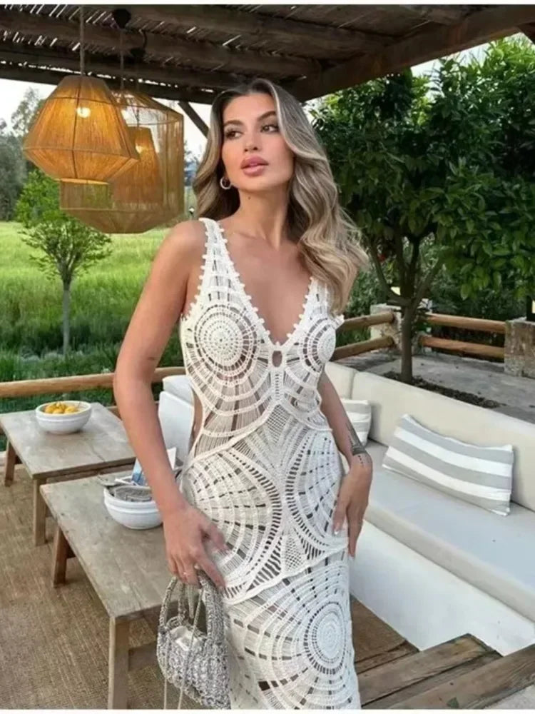 Rive™ | Robe longue avec col en V