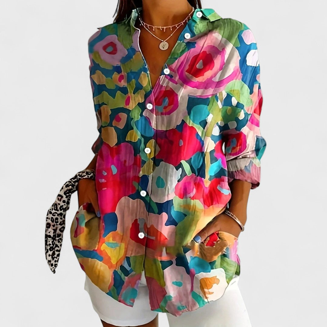 Rive™ | Blouse colorée à imprimé ludique