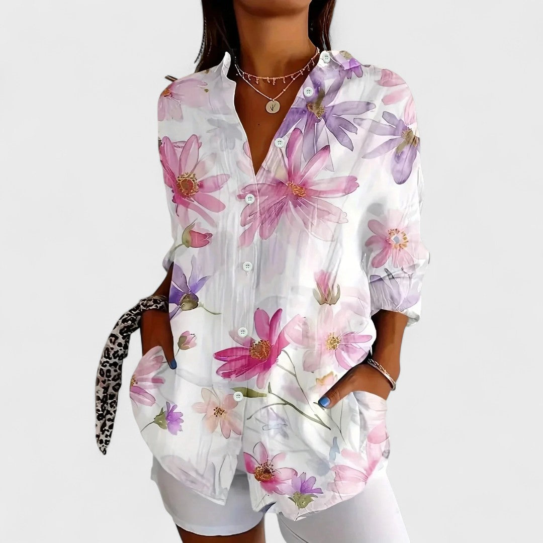 Rive™ | Blouse colorée à imprimé ludique