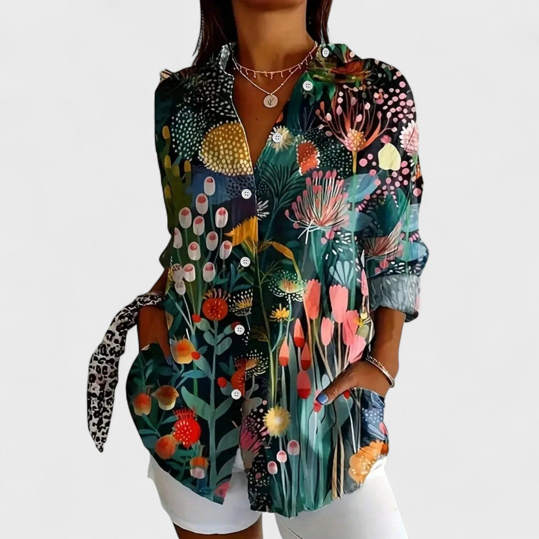 Rive™ | Blouse colorée à imprimé ludique