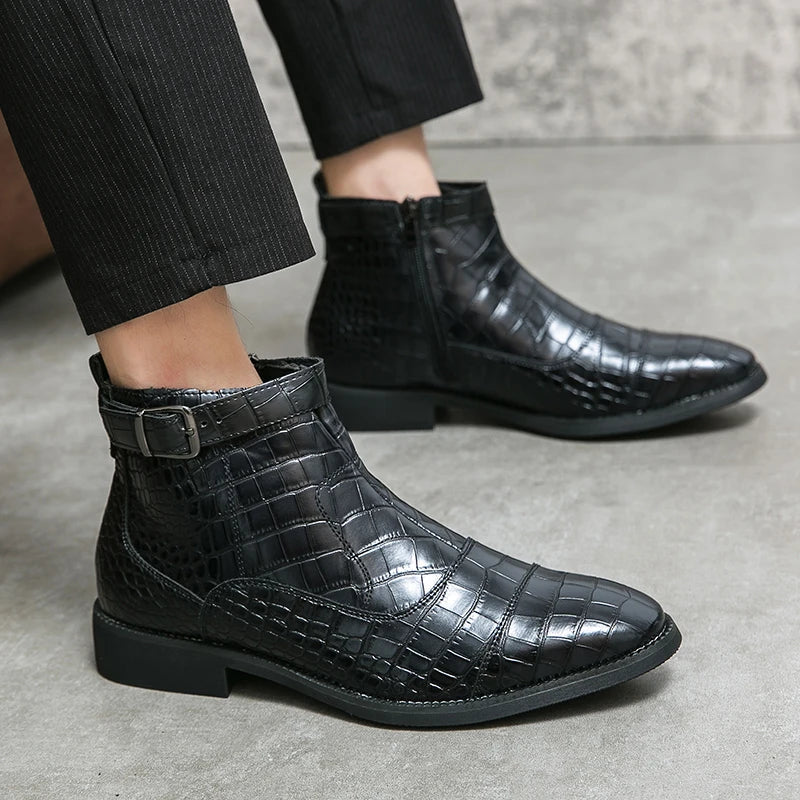 Rive™ | Bottines à boucle en cuir synthétique