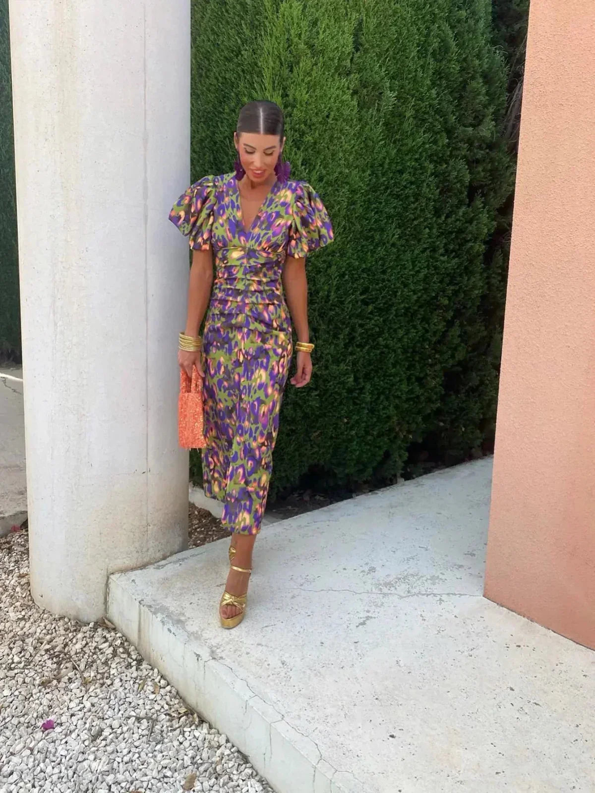 Rive™ | Robe midi colorée